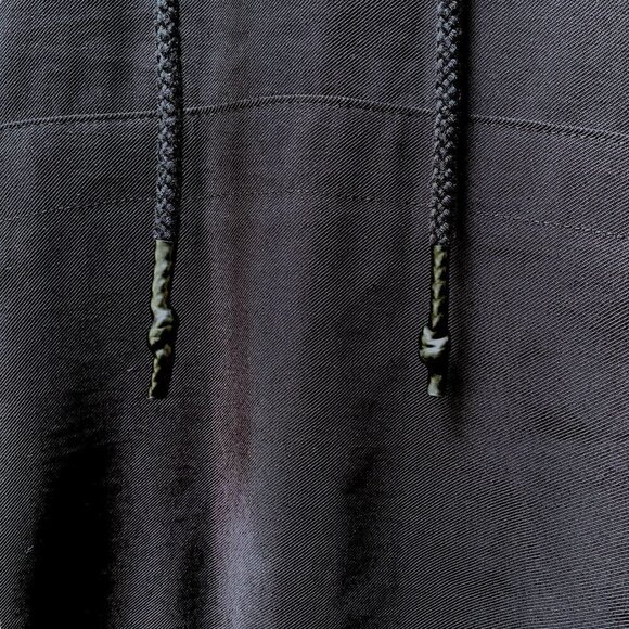 WHO WHAT WEAR Womens Hoodie XXL Black Woven Crop Jacket Pullover Rayon Blend - Picture 8 of 10